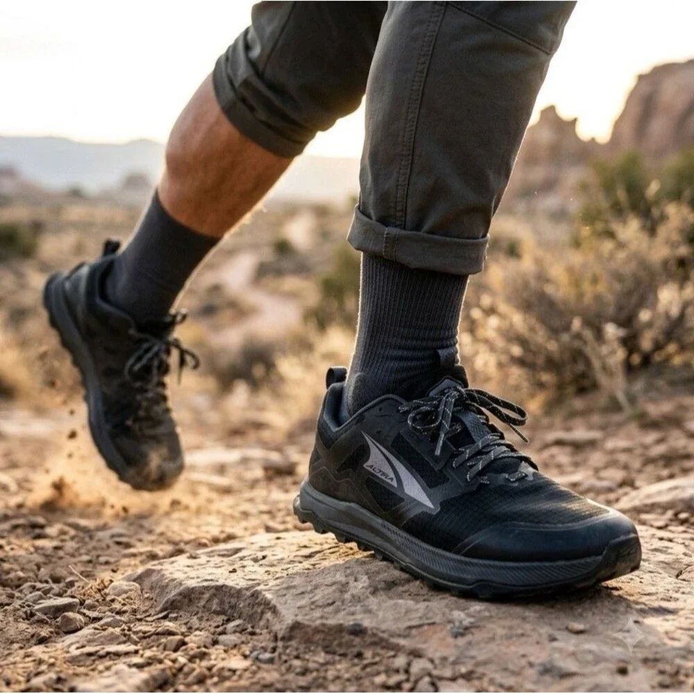 Altra Lone Peak 8 Men Sz 9 Black Zero Drop Wide Hiking/Outdoor/Trail AL0A85NC020